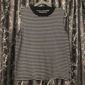 Everlane striped mock neck muscle tank